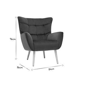 Fauteuil en tissu velours bleu pétrole et bois clair avery