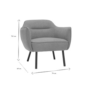 Fauteuil en tissu effet velours jaune moutarde et métal noir laurens