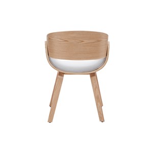 Chaise en tissu gris et bois clair bent