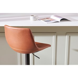 Tabourets de bar  réglables pivotants marron clair (lot de 2) new rock