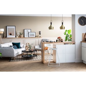 Tabourets de bar blancs h65 cm (lot de 2) ella