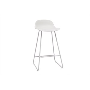 Tabourets de bar blancs h65 cm (lot de 2) ella