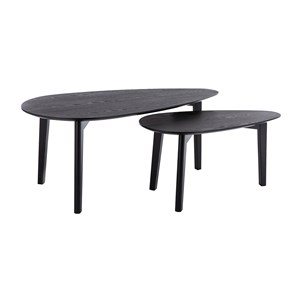 Tables basses gigognes bois noir (lot de 2) artik