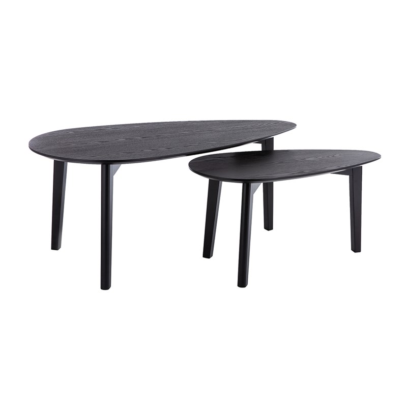 Tables basses gigognes bois noir (lot de 2) artik