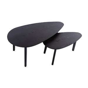 Tables basses gigognes bois noir (lot de 2) artik