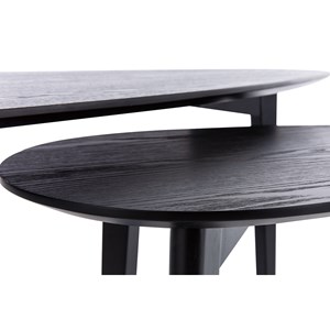 Tables basses gigognes bois noir (lot de 2) artik