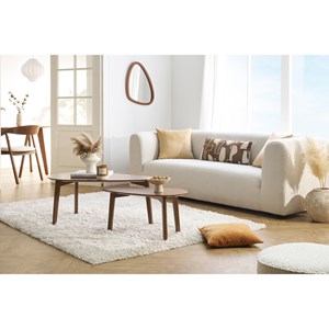 Tables basses gigognes bois foncé noyer (lot de 2) artik