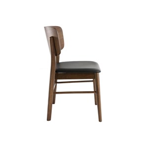 Chaises en bois foncé et noir (lot de 2) sheldon