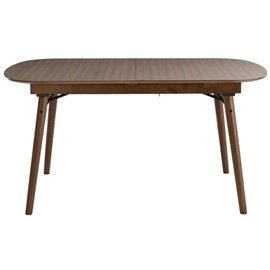 Table extensible  rectangulaire en bois foncé noyer l150-180 cm sheldon