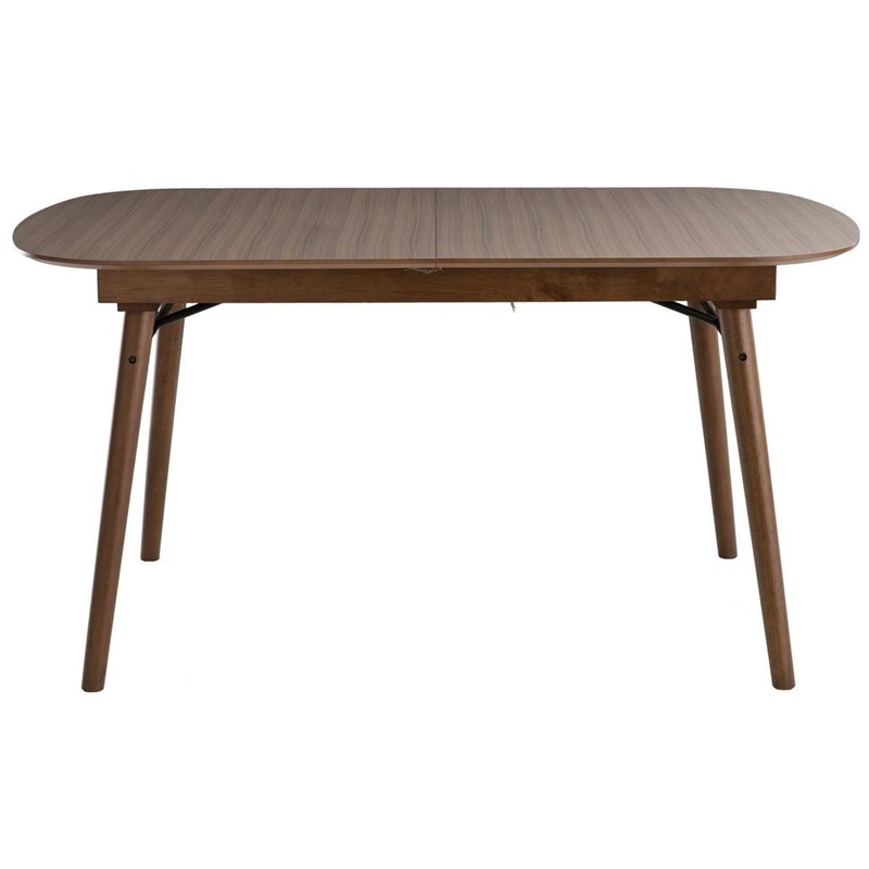 Table extensible rectangulaire en bois foncé noyer l150-180 cm sheldon