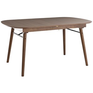 Table extensible  rectangulaire en bois foncé noyer l150-180 cm sheldon