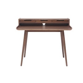 Bureau avec rangements  bois foncé noyer l110 cm opus