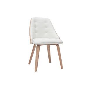 Chaise blanc et bois clair fluffy