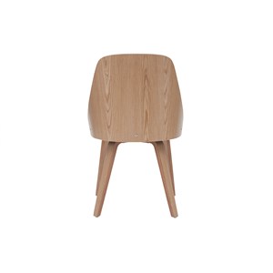 Chaise blanc et bois clair fluffy