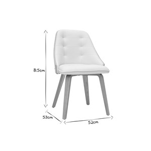 Chaise blanc et bois clair fluffy