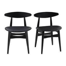 Chaises noires (lot de 2) walford