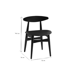 Chaises noires (lot de 2) walford