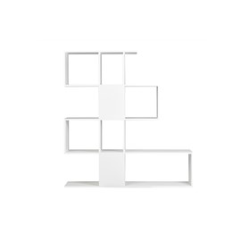 Bibliothèque ouverte séparateur blanc laqué brillant l139 cm como