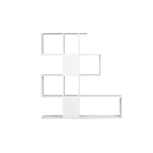 Bibliothèque ouverte séparateur blanc laqué brillant l139 cm como