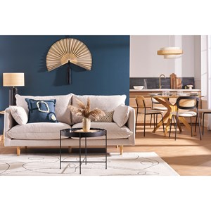 Table d'apppoint ronde avec plateau réversible bleu canard d51 cm sateen