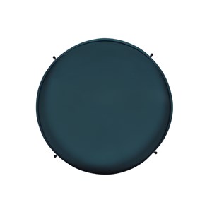 Table d'apppoint ronde avec plateau réversible bleu canard d51 cm sateen