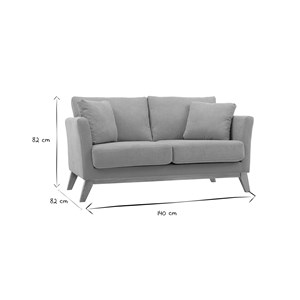 Canapé déhoussable 2 places en tissu effet velours jaune moutarde oslo