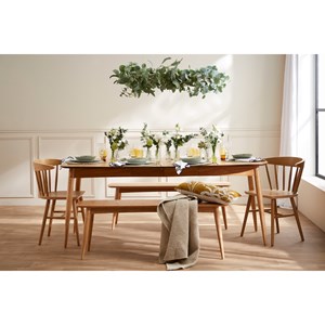 Banc bois clair l130 cm nordeco