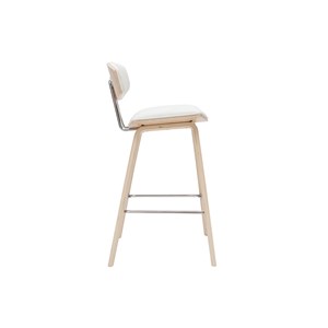 Tabourets de bar blanc et bois clair h69 cm (lot de 2) vasco
