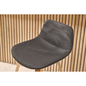 Tabourets de bar gris foncé h65 cm (lot de 2) nonie