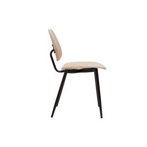Chaises en bois clair et métal noir (lot de 2) tobias