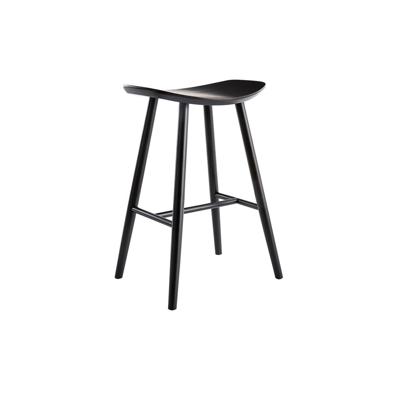 Miliboo - Tabouret de bar bois noir h65 cm demory