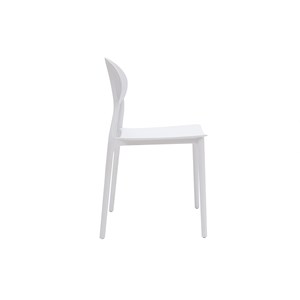 Chaises empilables blanches intérieur - extérieur (lot de 2) anna