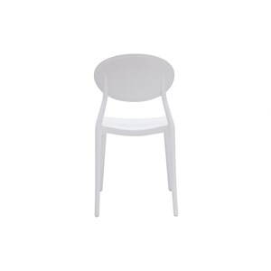 Chaises empilables blanches intérieur - extérieur (lot de 2) anna