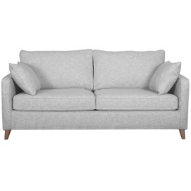 Canapé convertible 3 places en tissu gris clair avec matelas papel