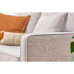 Canapé convertible 3 places en tissu gris clair avec matelas papel