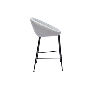 Tabourets de bar tissu gris clair 65 cm (lot de 2) sheru