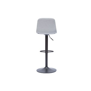 Tabourets de bar réglables en tissu gris clair et métal (lot de 2) saury
