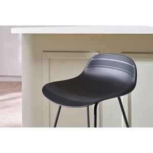 Tabourets de bar noirs h65 cm (lot de 2) ella