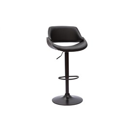 Tabouret de bar noir réglable pivotant 360° clash