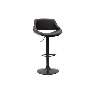 Tabouret de bar noir réglable pivotant 360° clash