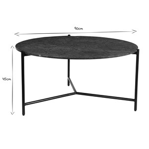 Table basse ronde en marbre vert d90 cm bumcello