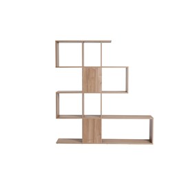 Bibliothèque ouverte séparateur finition bois clair chêne l139 cm como