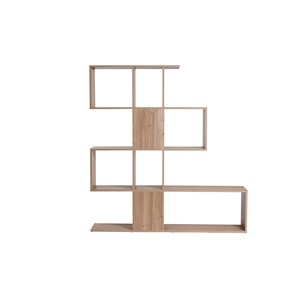 Bibliothèque ouverte séparateur finition bois clair chêne l139 cm como