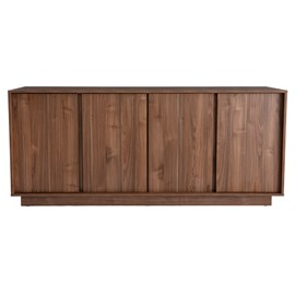 Buffet  finition bois foncé noyer 4 portes l180 cm como