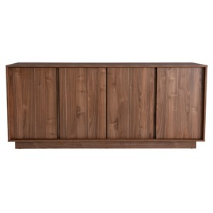 Buffet  finition bois foncé noyer 4 portes l180 cm como