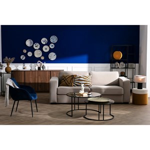 Buffet  finition bois foncé noyer 4 portes l180 cm como