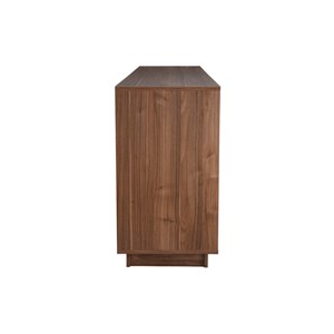Buffet  finition bois foncé noyer 4 portes l180 cm como