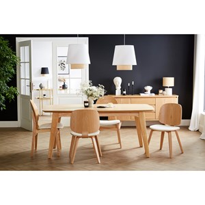 Chaises en bois clair et blanc (lot de 2) beck