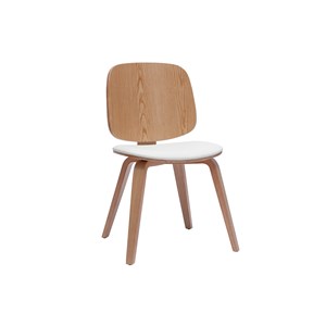 Chaises en bois clair et blanc (lot de 2) beck