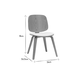 Chaises en bois clair et blanc (lot de 2) beck